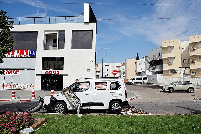 נזק שנגרם על ידי רקטות בשדרות עזה