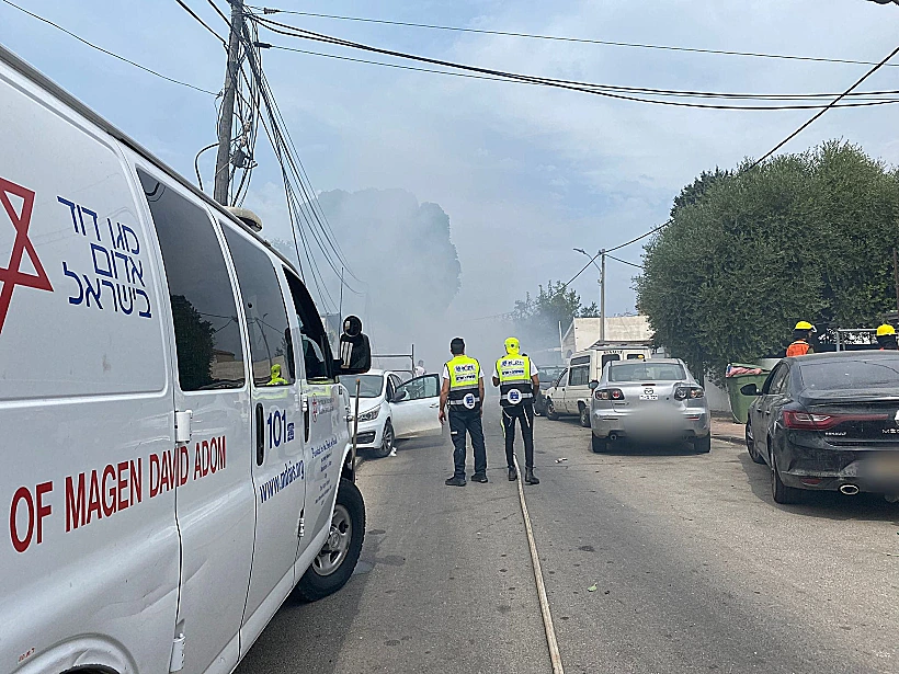 זירת פגיעת הרקטה באשקלון