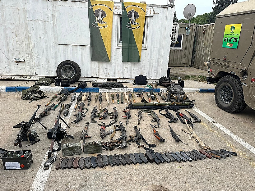 אמצעי לחימה שתפסו כוחות גולני במוצב כיסופים