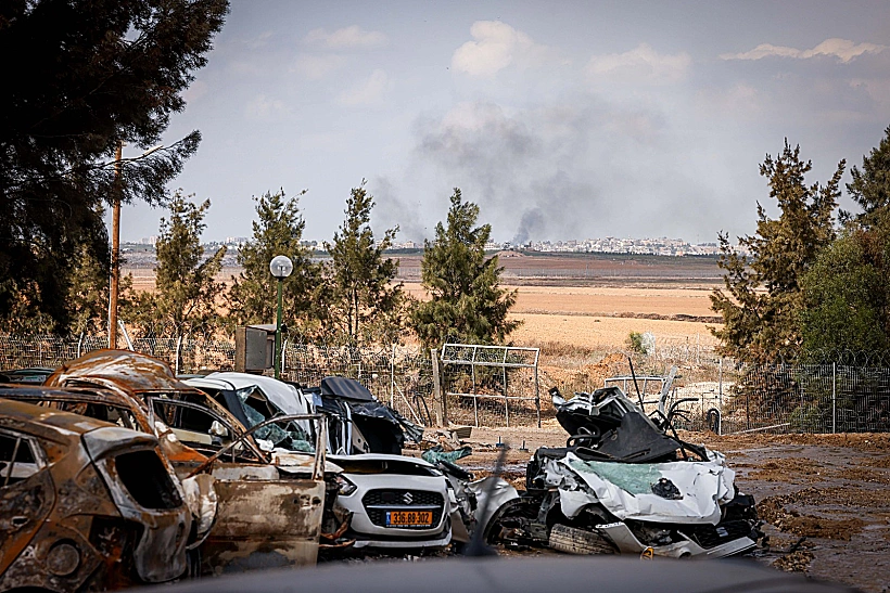 ההרס והחורבן אחרי הטבח בקיבוץ כפר עזה