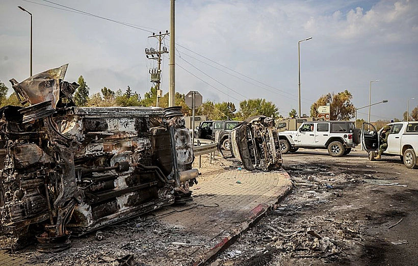 ההרס אחרי הטבח בקיבוץ בארי חרבות ברזל