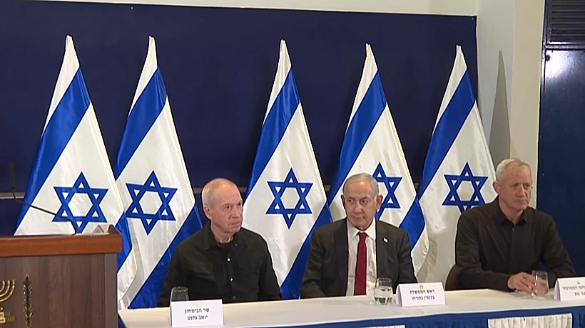 נתניהו, גנץ וגלנט בהצהרה משותפת