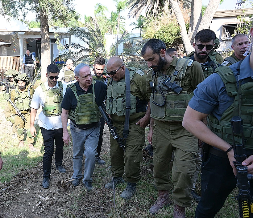 נתניהו בביקור בעוטף עזה