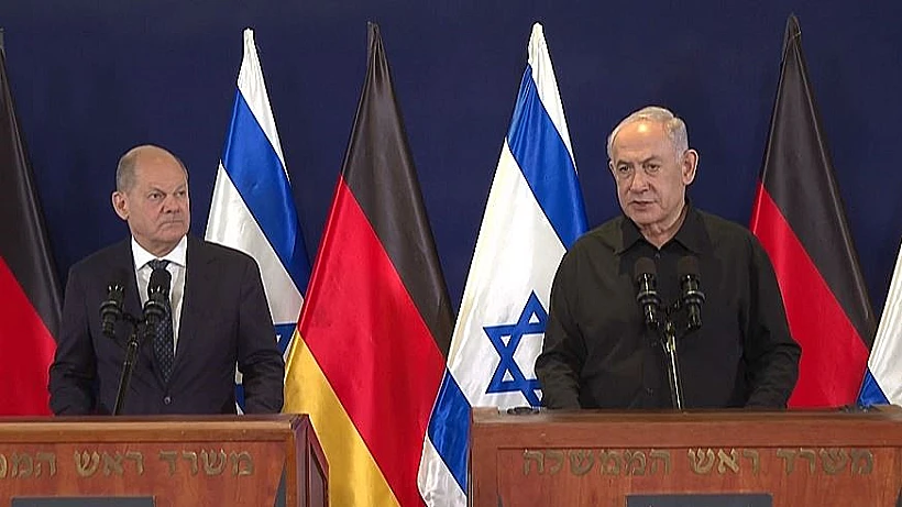 הצהרת רה"מ נתניהו וקנצלר גרמניה אולף שולץ