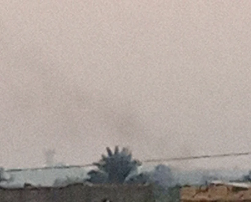 עשן מעל בסיס של צבא ארה"ב במזרח סוריה