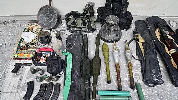 אמצעי הלחימה שנתפסו רצועת עזה חמאס חרבות ברזל