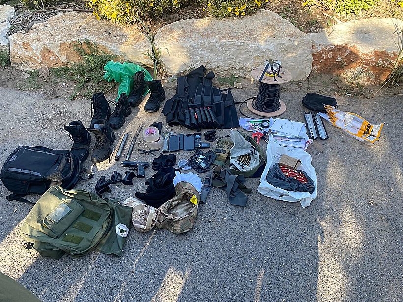 אמצעי הלחימה שנמצאו במהלך הפעילות בג'נין