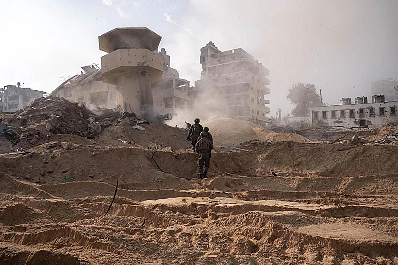 חרבות ברזל צה"ל שיריון פעילות חטיבה 401 ברצועת עזה