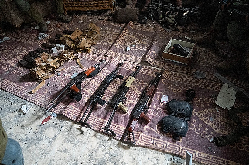 אמצעי הלחימה שאותרו בשטח רצועת עזה