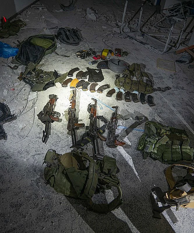 אמצעי הלחימה שאותרו בשטח רצועת עזה