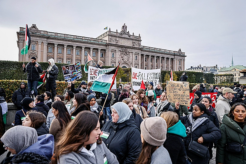 Protest In Support Of Palestinians, In Stockholm