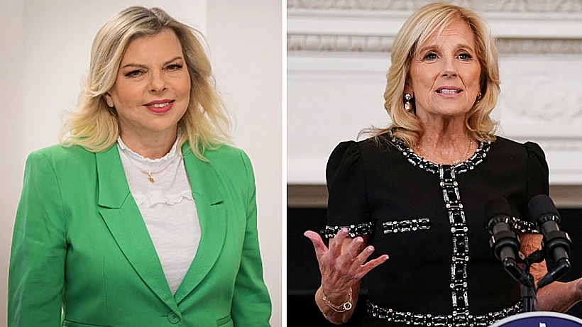 הגברת הראשונה ג'יל ביידן ושרה נתניהו