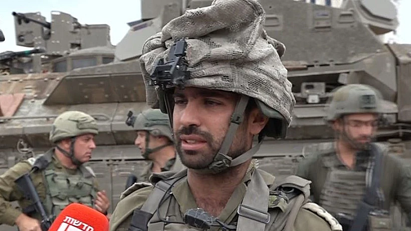 סא"ל תומר גרינברג, מפקד גדוד 13 של גולני, בלב רצועת עזה