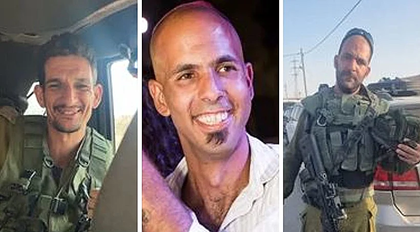 מימין: רס"ר (מיל') יקיר ביטון, רס"מ (מיל') רני טחן, רס"ן (מיל') חן יהלום