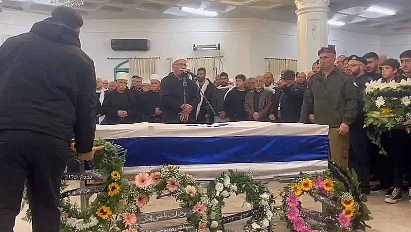 הלוויתו של סמ"ר עדי מאלכ חרב שנפל ברצועת עזה בבית ג'ן חרבות ברזל