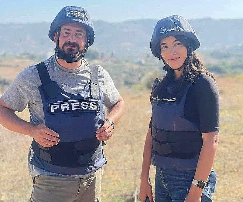 כתבת אל-מיאדין, פראח עומר, וצלם הערוץ, רביע אל עומארי, שנהרגו לפי הדיווחים בתקיפה ישראלית בלבנון