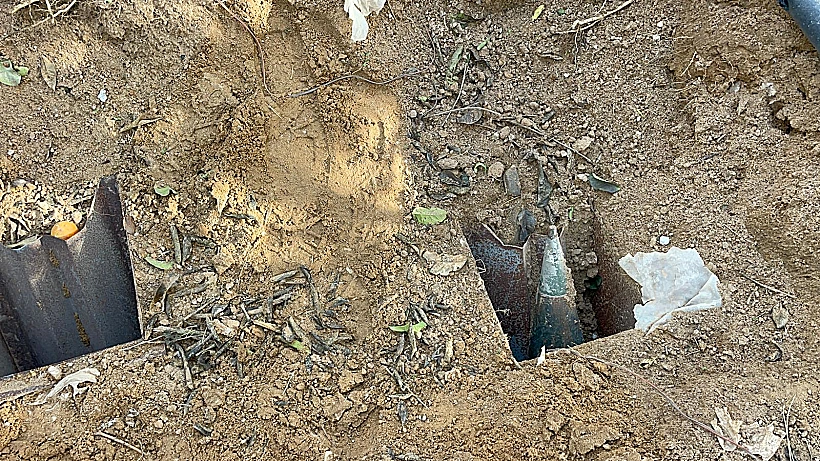 משגרי רקטות שאותרו בג'באליה עזה חרבות ברזל