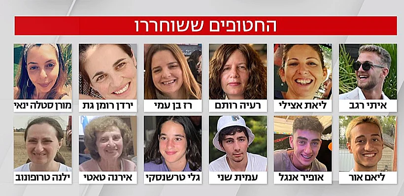 החטופים ששוחררו בפעימה השישית