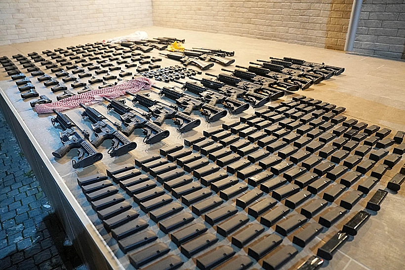 הנשקים שנתפסו בגבול ירדן