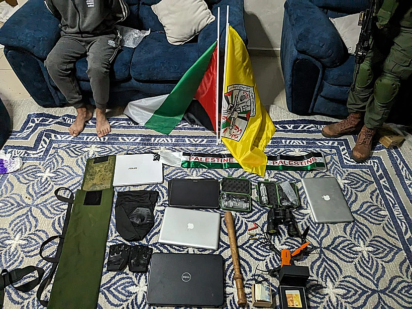 הנשק שנתפס במהלך פעילות הכוחות הלילה בקלקיליה