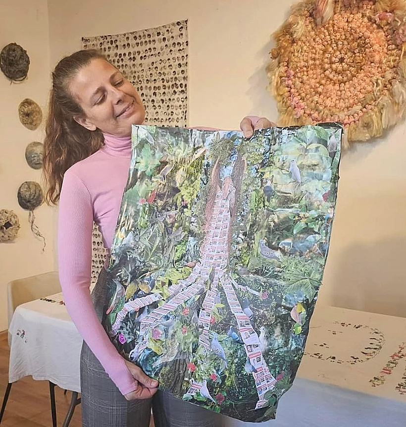 שרונה אפרת וקולאז' למען החטופים