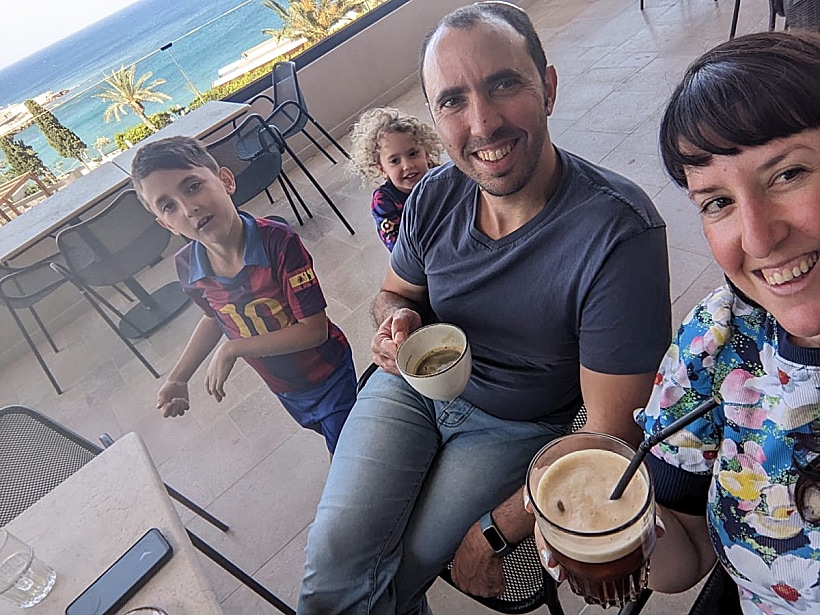 טל שהם עם אשתו עדי וילדיהם נווה ויהל