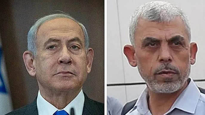 נתניהו וסינוואר