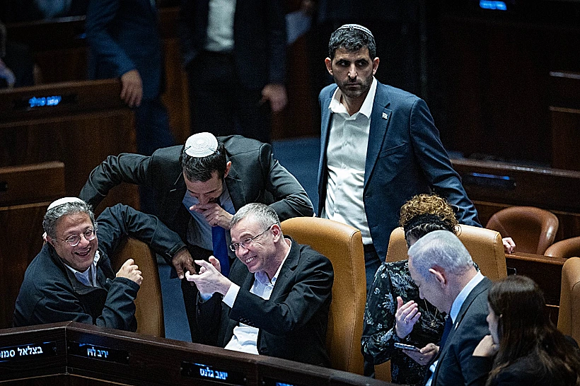 רה״מ נתניהו לצד השרים לוין, בן גביר וקרעי