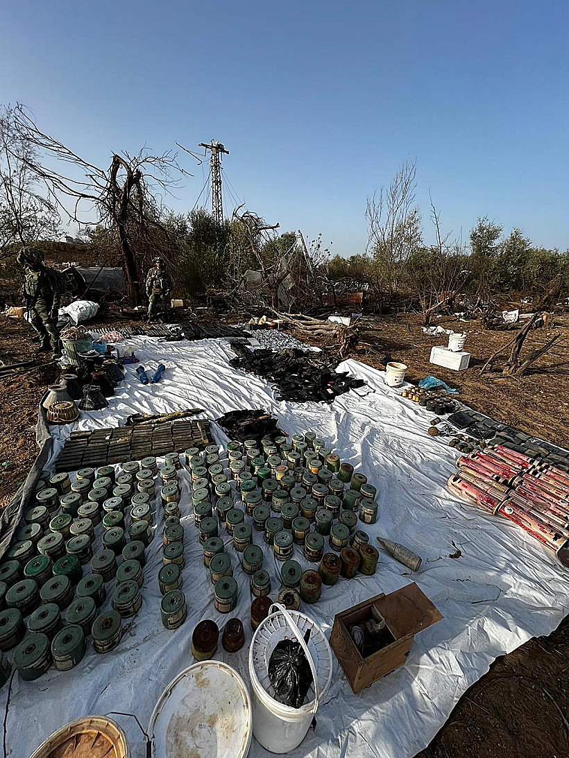 אמצעי הלחימה שאותרו במרחב האוניברסיטה