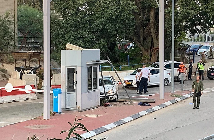 זירת התאונה בצריפין