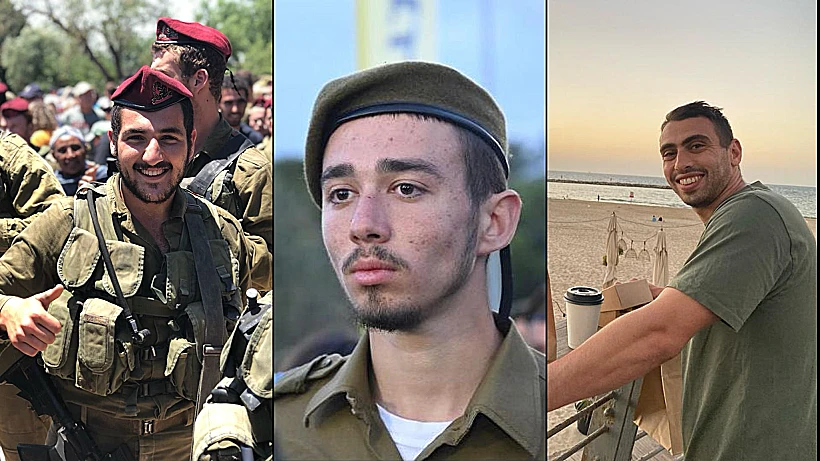 מימין: רס״ר במיל' עומרי בן שחר, סמל מאור כהן איזנקוט ורס״ר במיל' ליאב עטיה