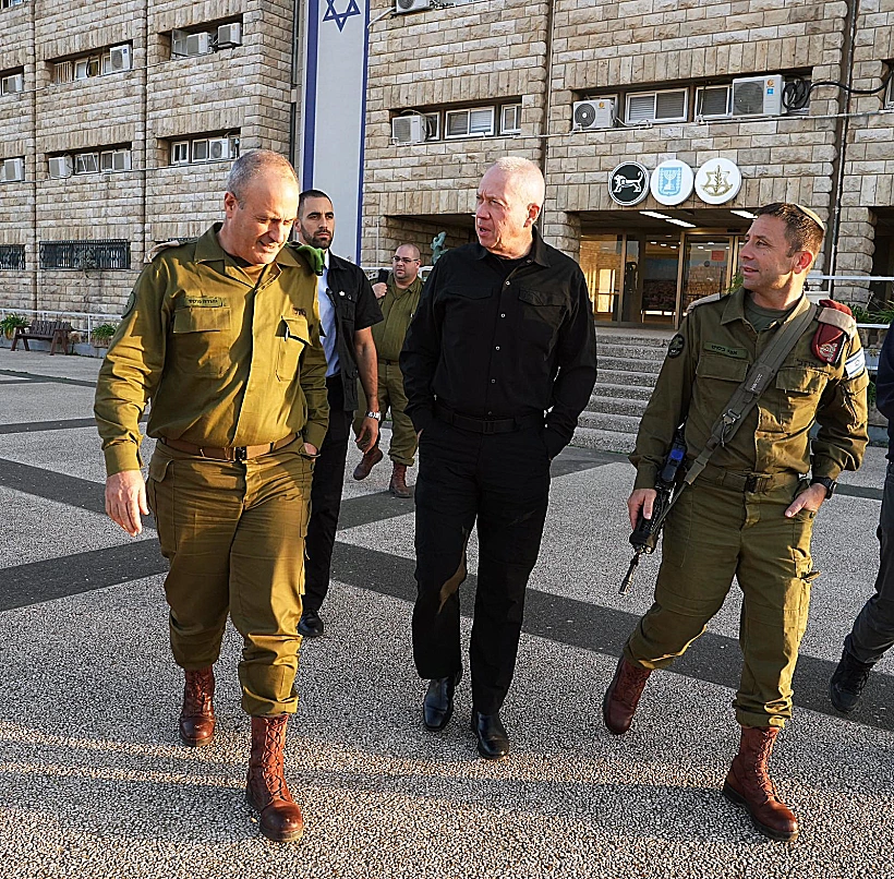 שר הביטחון יואב גלנט בפיקוד המרכז