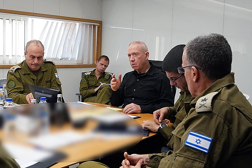 שר הביטחון יואב גלנט בפיקוד המרכז