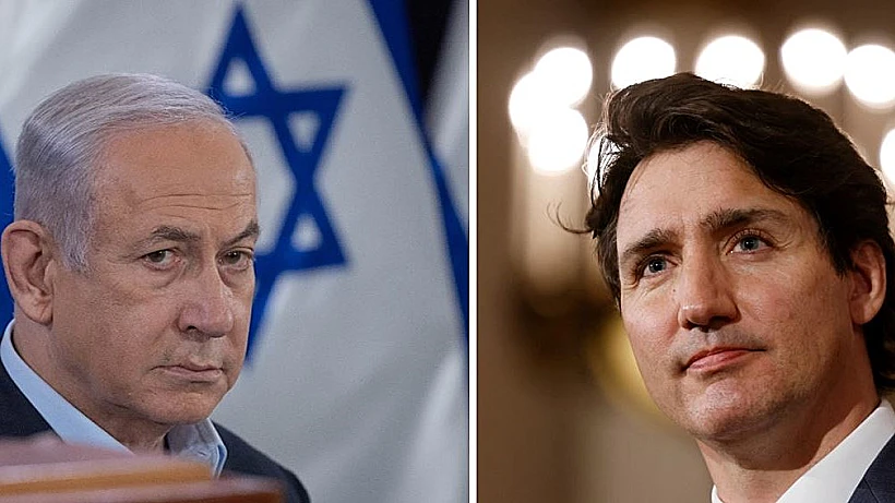 ר"מ קנדה ג'סטין טרודו ורה"מ בנימין נתניהו