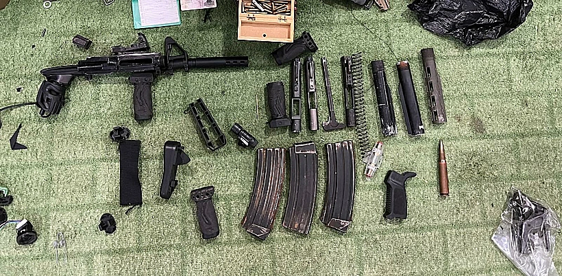 חרבות ברזל יהודה ושומרון חלק מאמצעי הלחימה שהוחרמו בג׳נין