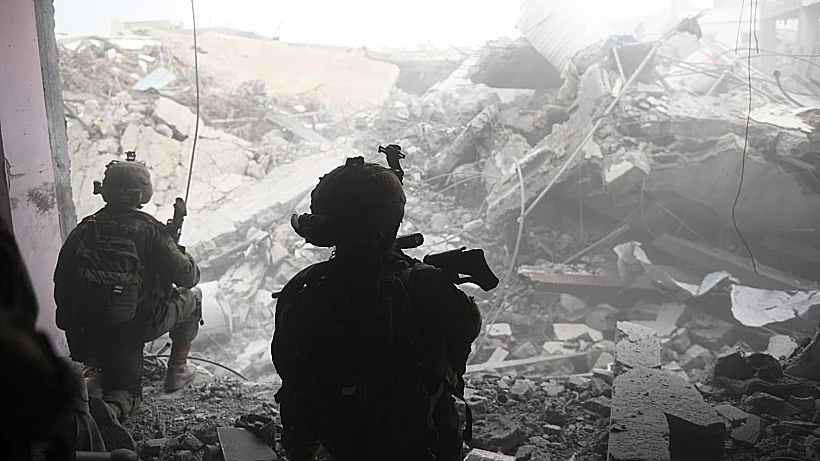 תיעוד מהשמדת מפקדת גדוד שג'אעיה של חמאס חרבות ברזל רצועת עזה