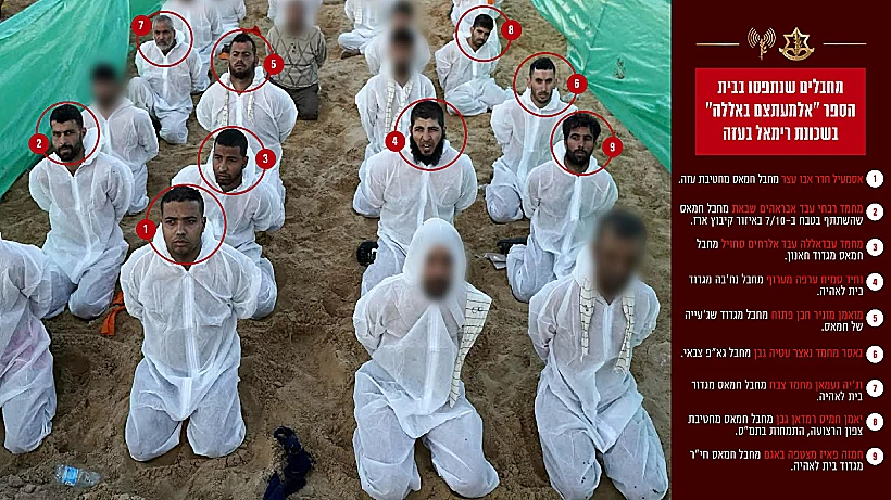 הפללות מחבלים שנעצרו בפעילות בשכונת רימאל בעזה