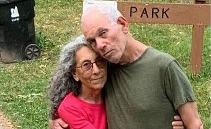 גדי חגי עם אשתו ג'ודי ווינשטיין, שנותרה בשבי בעזה