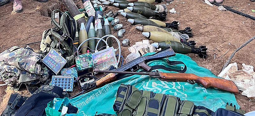 כלי הנשק שאותרו בארז צעצועים בגן ילדים במרכז הרצועה