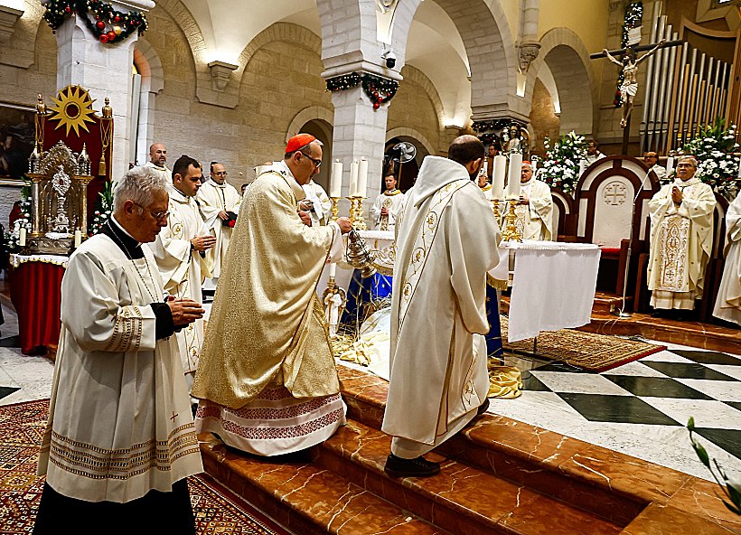 ציון חג המולד בכנסיית המולד בבית לחם