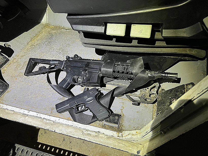 חלק מהנשקים שהוחרמו בנור א-שאמס