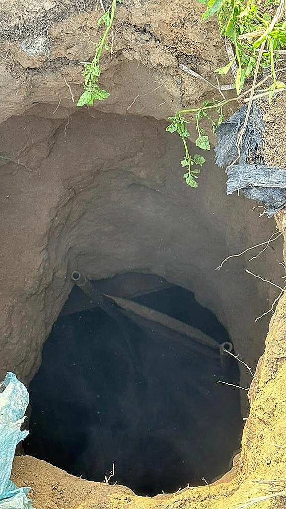 פיר מנהרה שחשפו הכוחות באל בורייג' חרבות ברזל