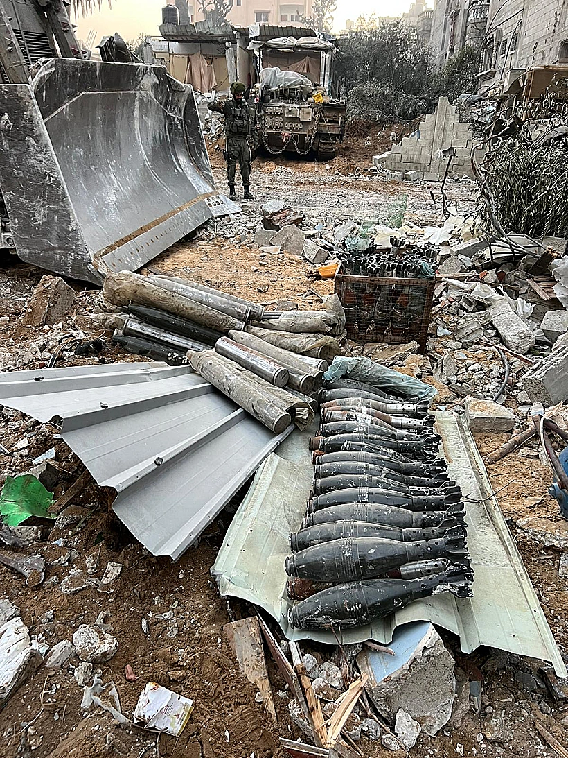 אמצעי הלחימה שאיתרו לוחמי צוות הקרב של חטיבה 188 וגולני