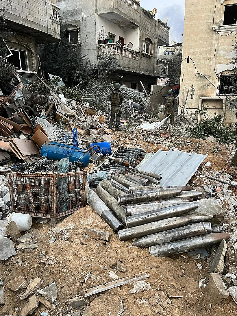 אמצעי הלחימה שאיתרו לוחמי צוות הקרב של חטיבה 188 וגולני