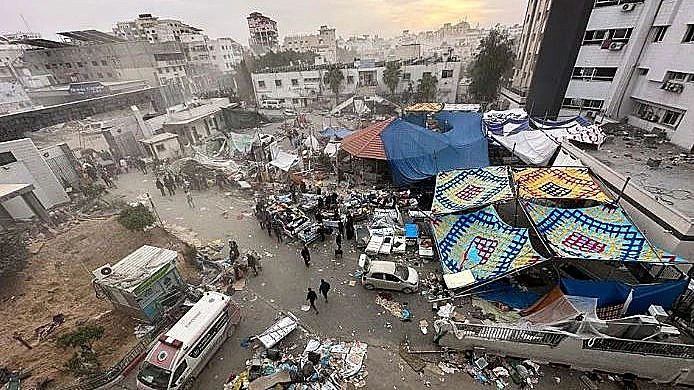 חרבות ברזל בי"ח שיפא ברצועת עזה לאחר פשיטת צה"ל במתחם