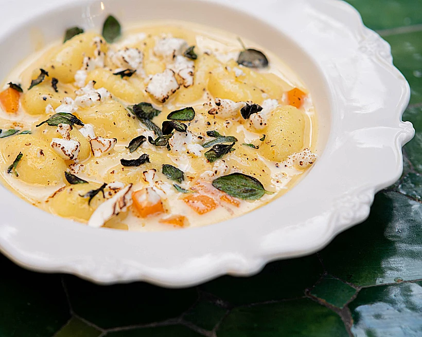 לואי חלבי, מסעדת abcd, ניוקי דלעת