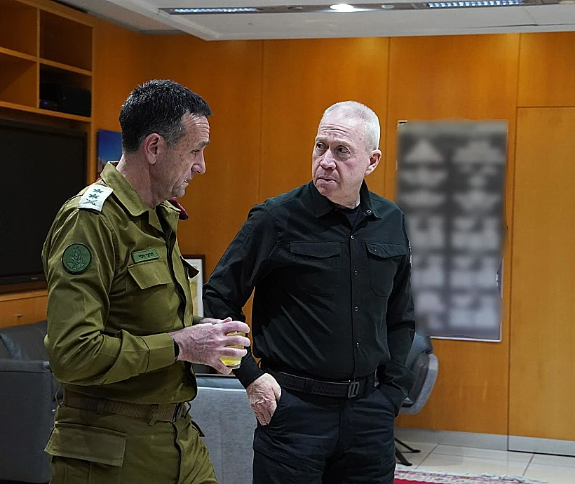 שר הביטחון יואב גלנט והרמטכ"ל הרצי הלוי