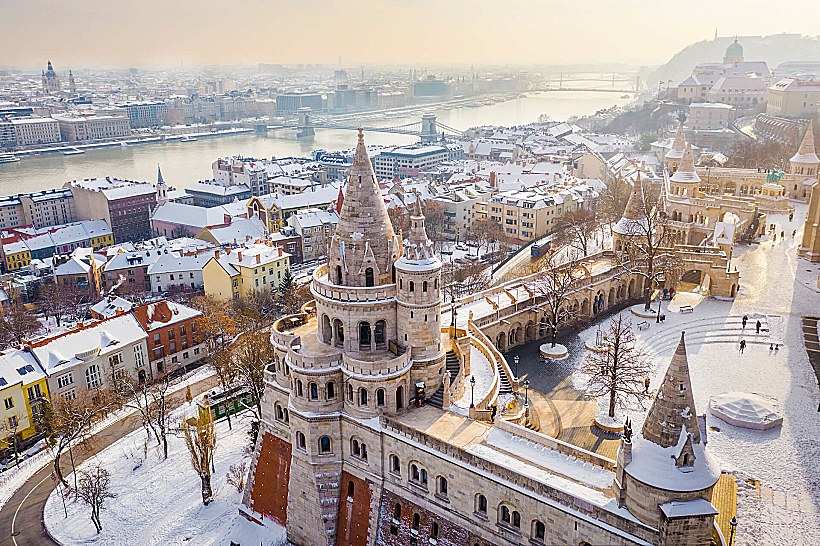 בודפשט בחורף שלג בבודפשט