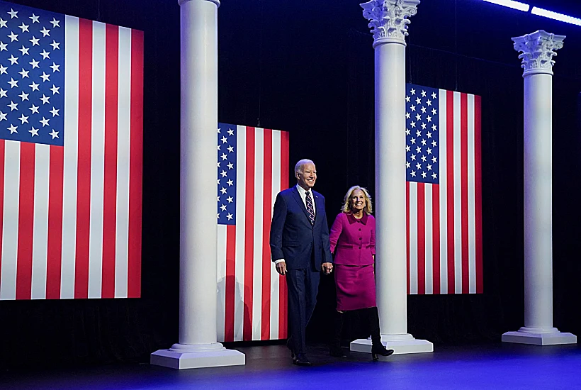 הנשיא ביידן והגברת הראשונה ג'יל ביידן בפנסילבניה