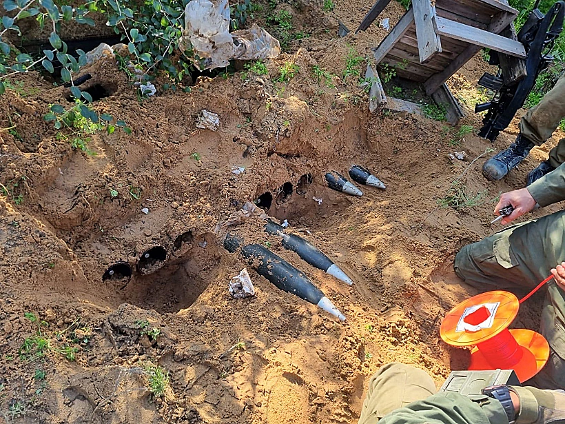 משגרי רקטות שאותרו בעזה